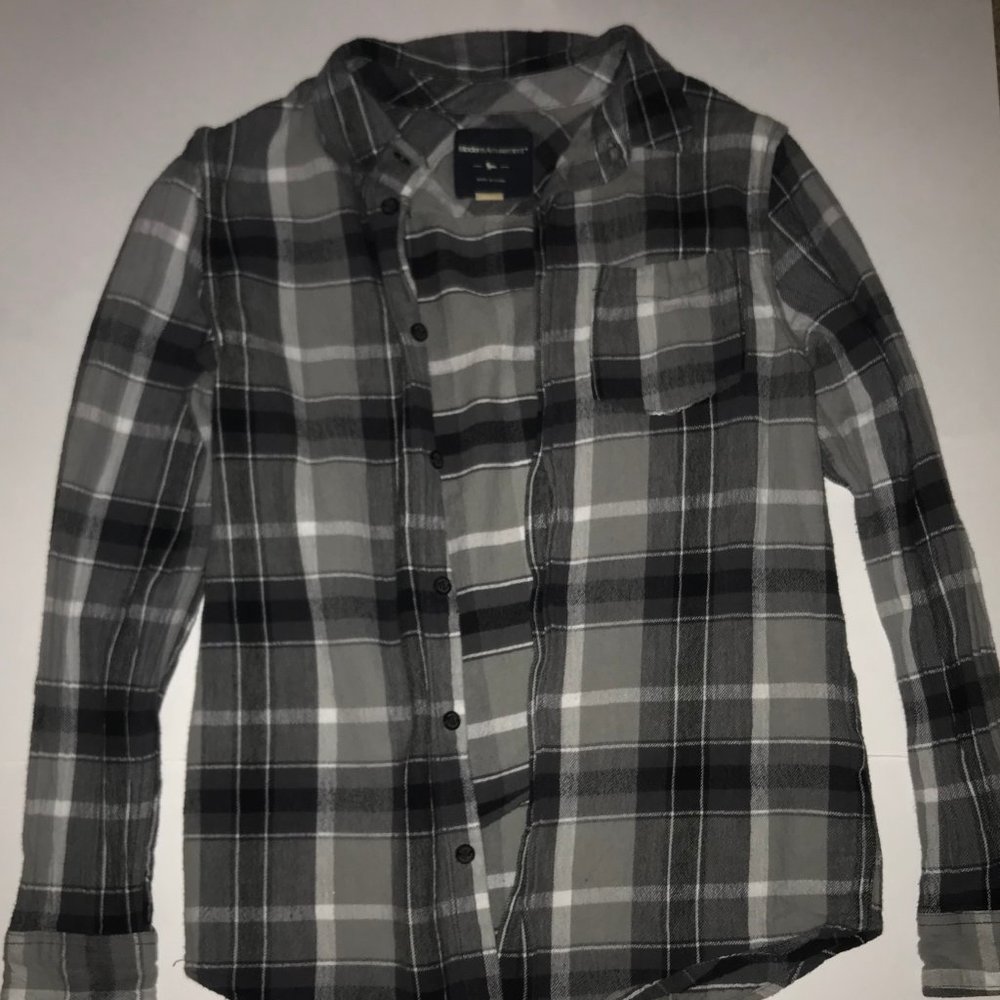 Grey Plaid Flannel